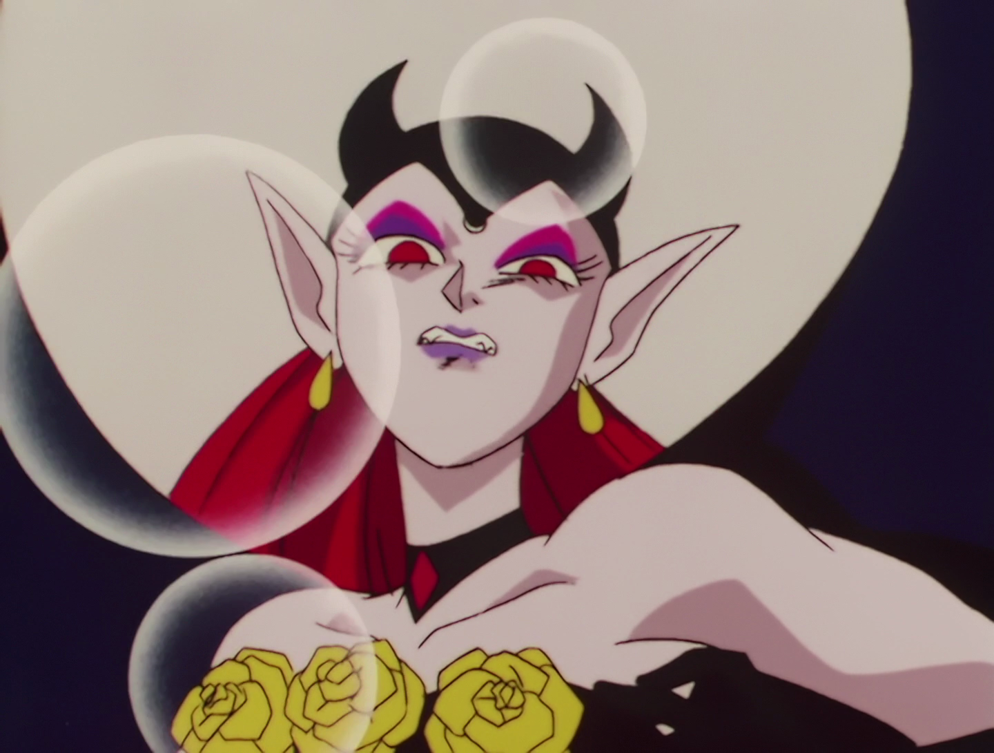 The Vampire Lemures from the Sailor Moon SuperS Special, a pale woman with horns and wings.